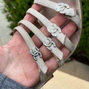 Chanel sandals heels very cute crystals all perfect